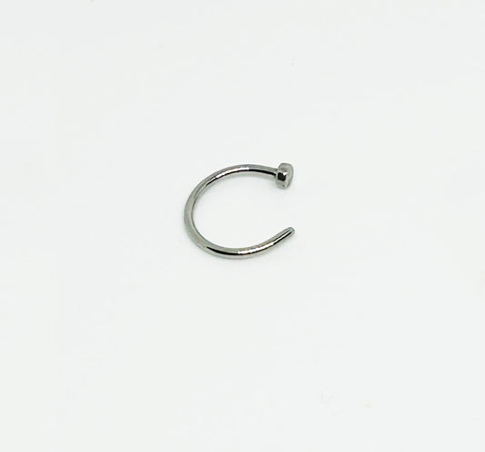 C Shape Nose Ring Hoops Ears and Nose Piercing Silver