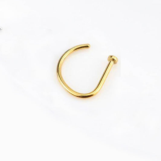 Fake Septum Nose Ring Hoops Ears and Nose Piercing Gold Filled