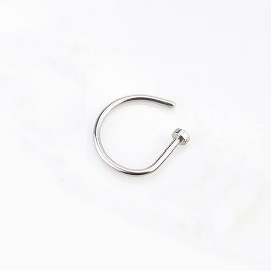 Fake Septum Nose Ring Hoops Ears and Nose Piercing Silver