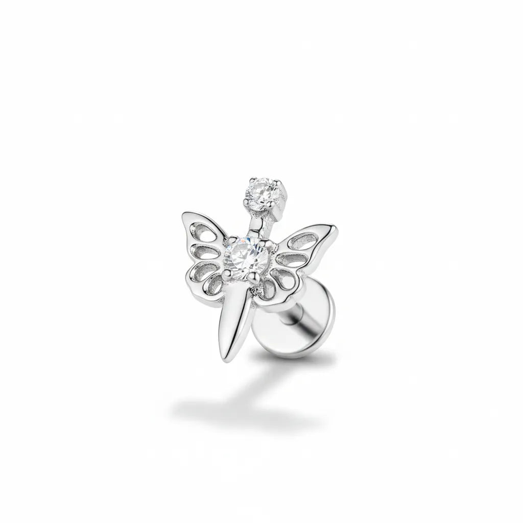 Titanium Pixie Fairy Charm Cartilage Piercing Stud