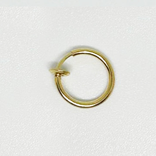 Gold Fake Nose Lip Earring Ring Hoop 20G Nose Hoop Rings
