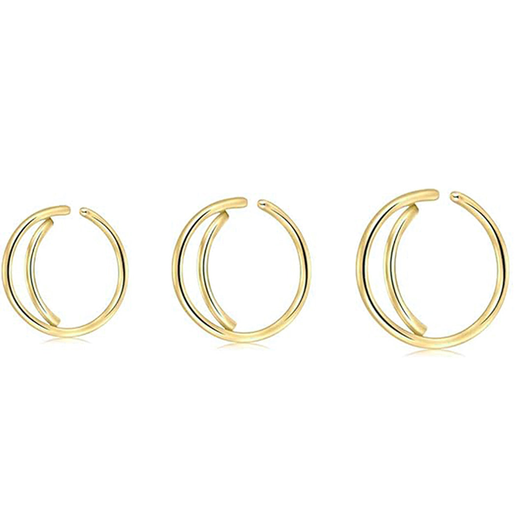 Gold Moon Nose Ring Hoops Ears and Nose Piercing
