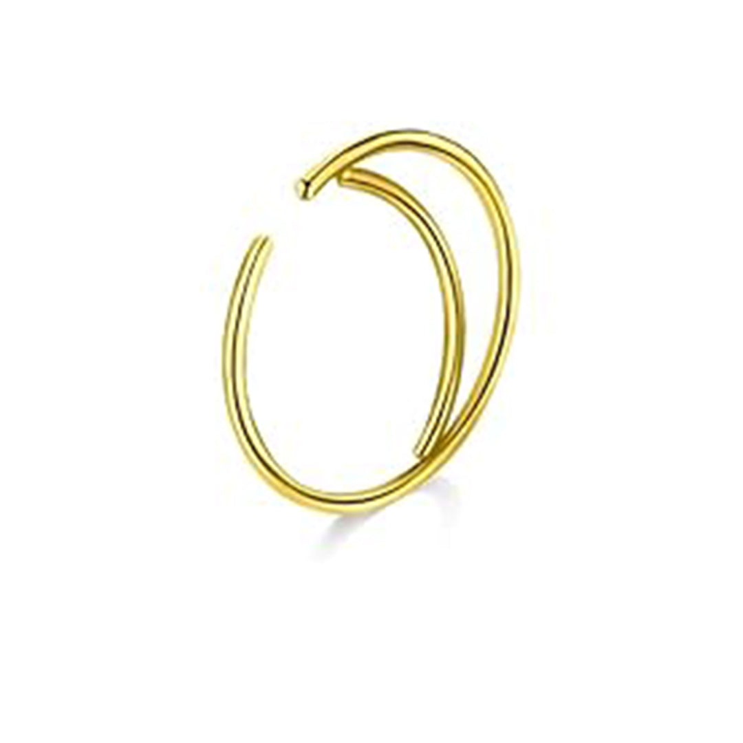 Gold Moon Nose Ring Hoops Ears and Nose Piercing