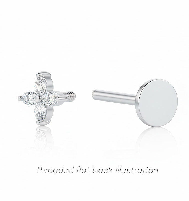 Titanium Tear Drop Gem Tragus Piercing