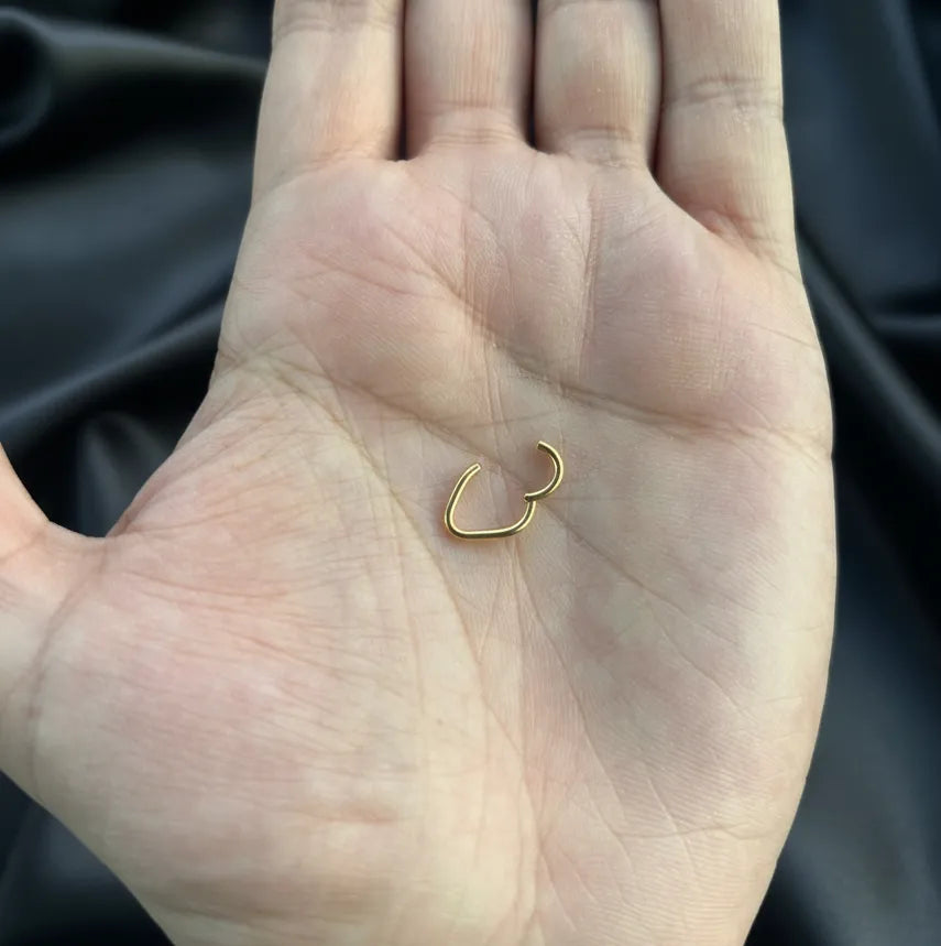 Drop Shape Hinged Septum Nose Ring