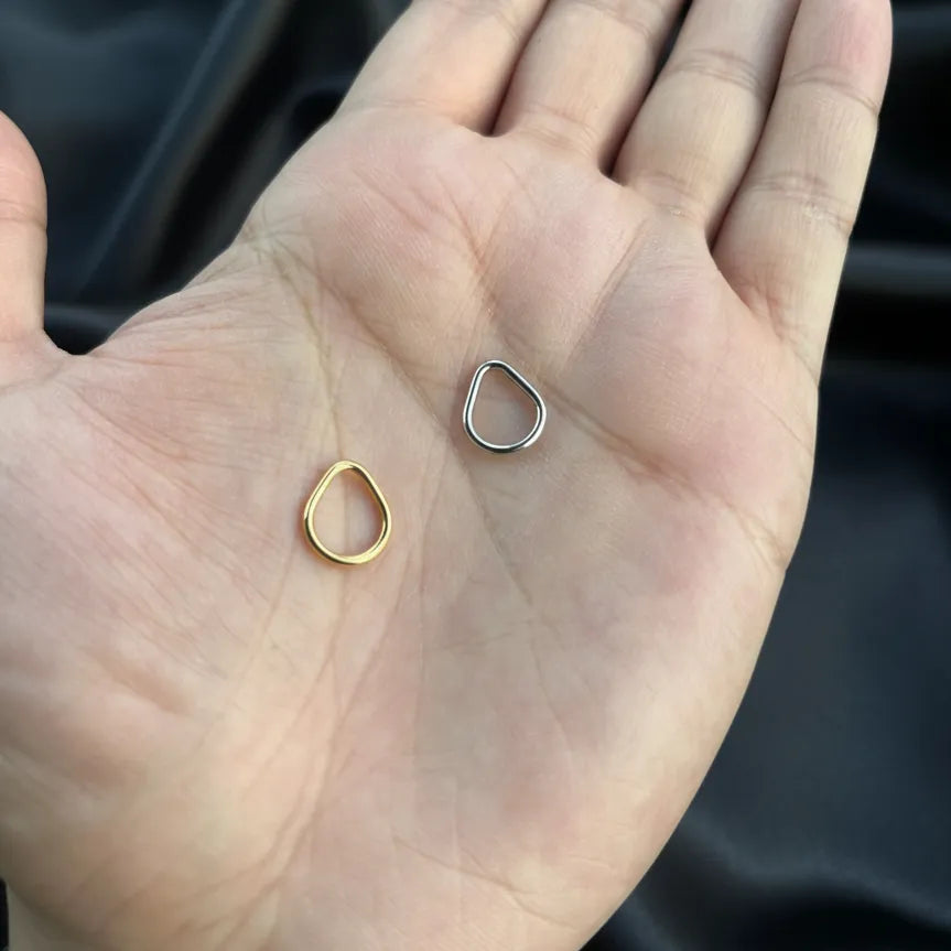 Drop Shape Hinged Septum Nose Ring