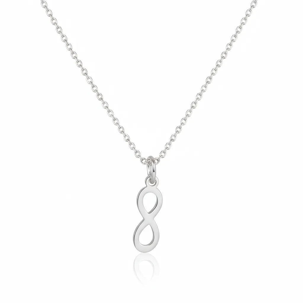 Forever Love Sterling Silver Infinity Necklace