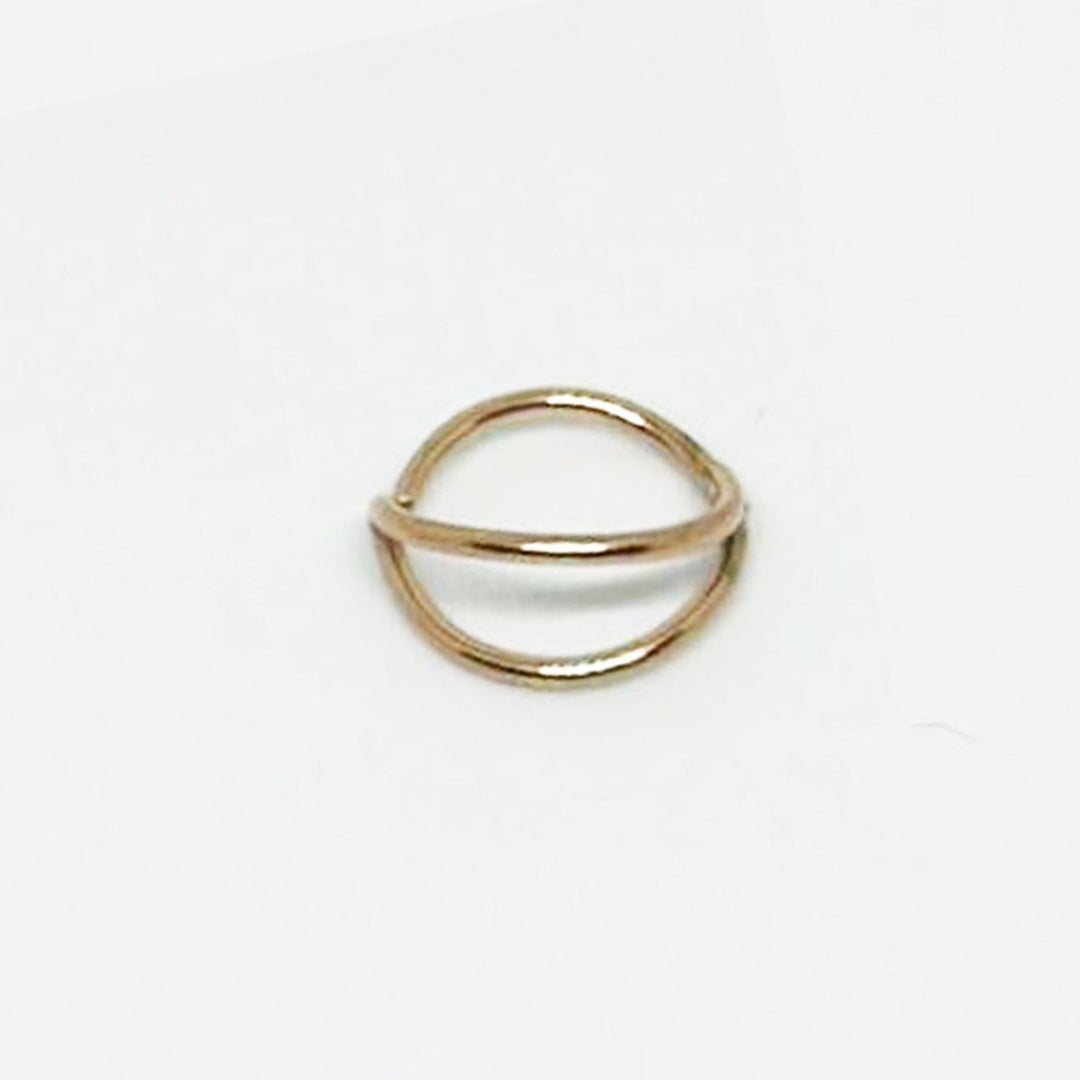 Rose Gold Nose Ring With Stud Double Hoop Nose Ring