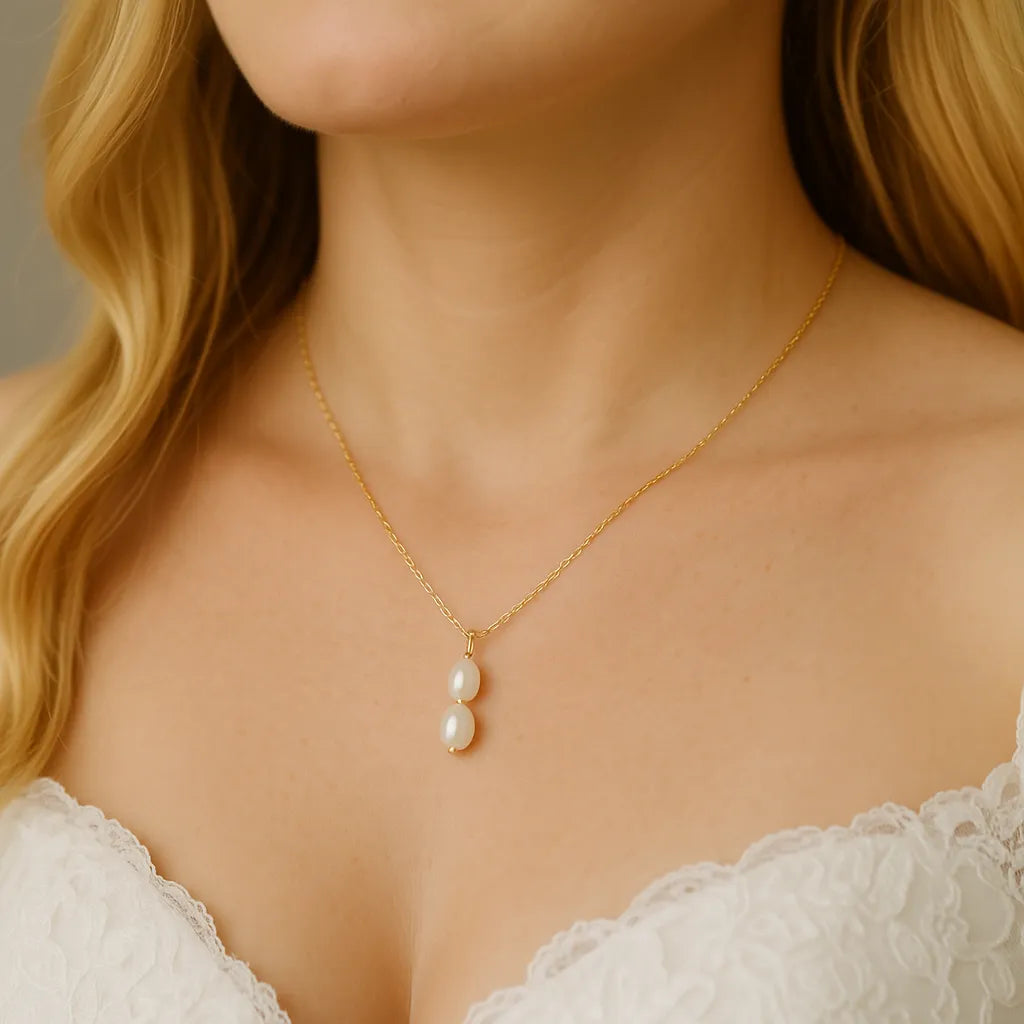 Clara Lux Double Baroque Pearl Necklace