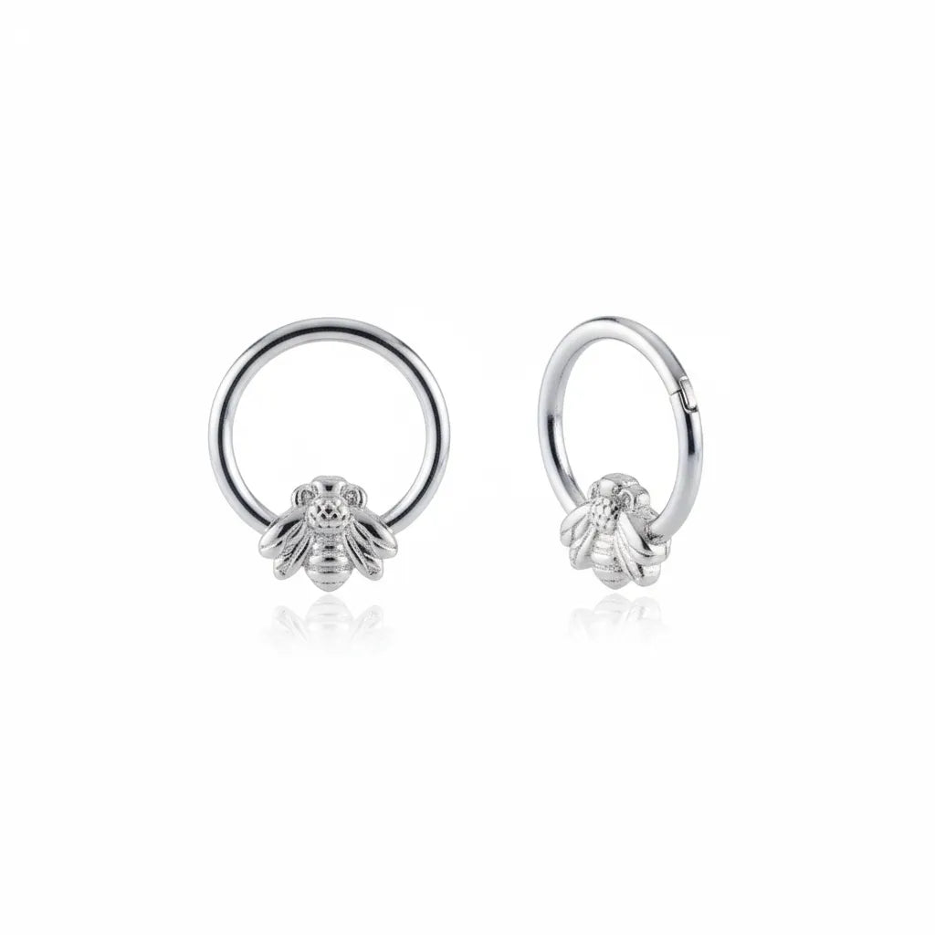 Bee Design Conch Piercing and Septum Piercing