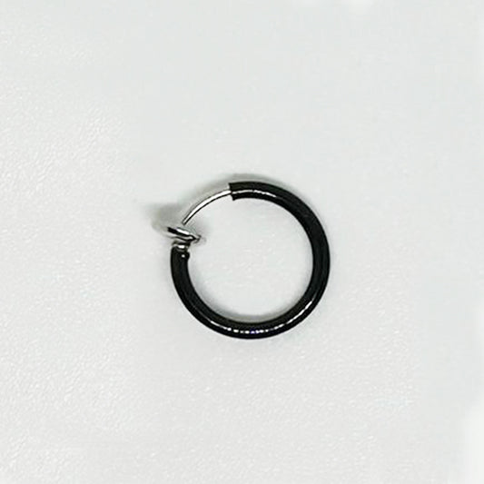 Black Fake Nose Lip Earring Ring Hoop 20G Nose Hoop Rings