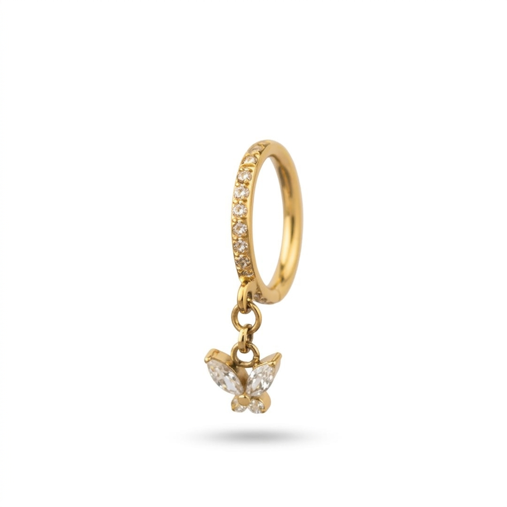 butterfly-cz-paved-hoop-piercing-gold-product