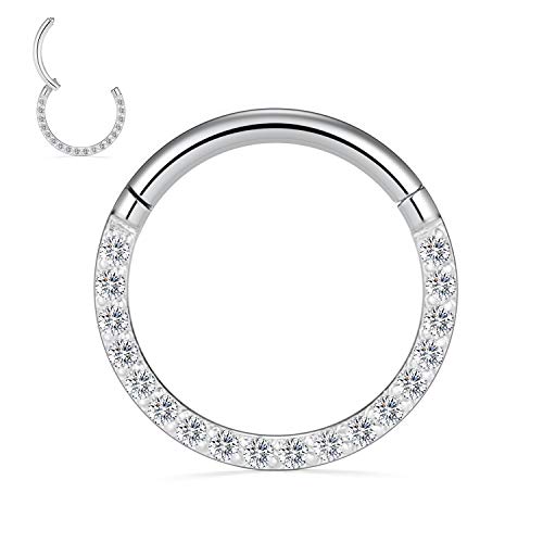 Crystal Conch Piercing and Hoop Piercing