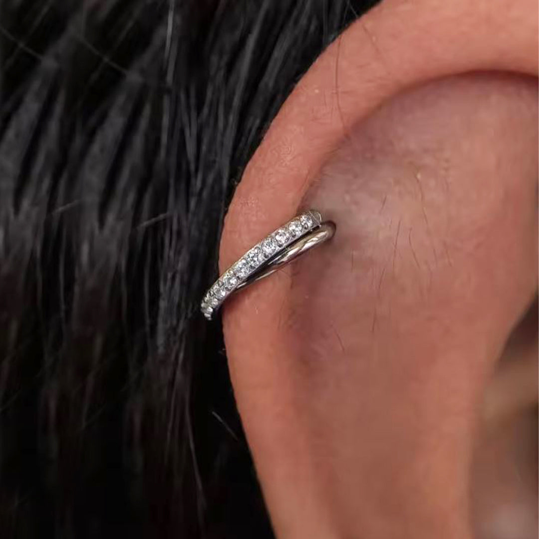Crystal Twist Helix Piercing