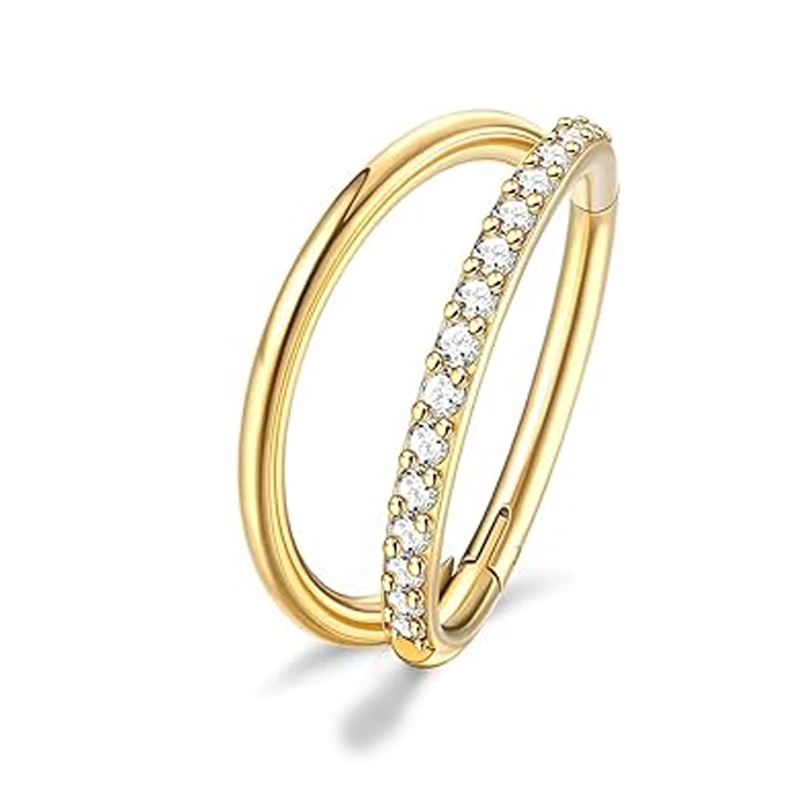 Crystal Clicker Tragus Piercing Hoop Earring