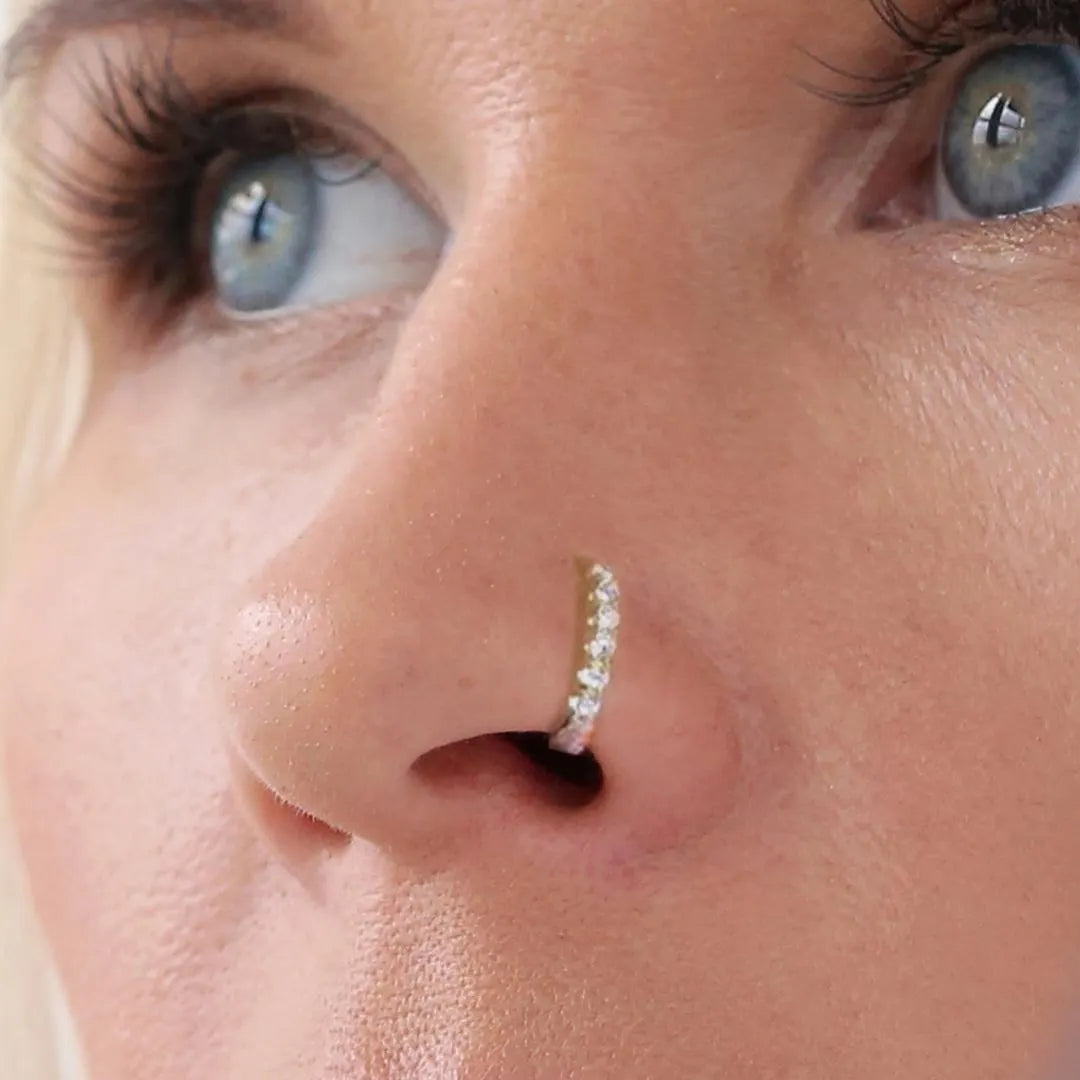 Diamond Nose Ring Ears and Nose Piercing