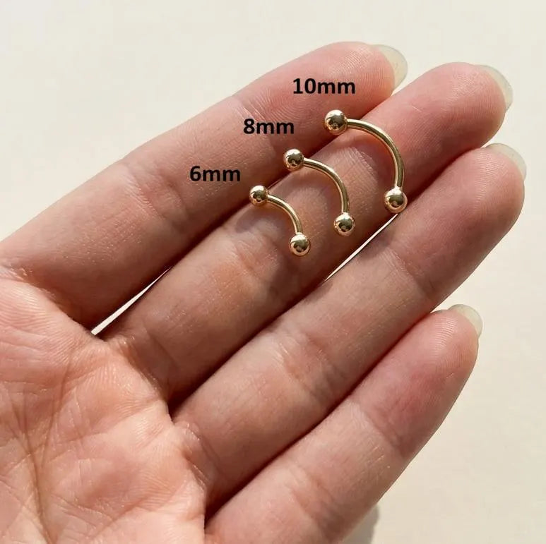 Ball End Curved Barbell Rook Piercing