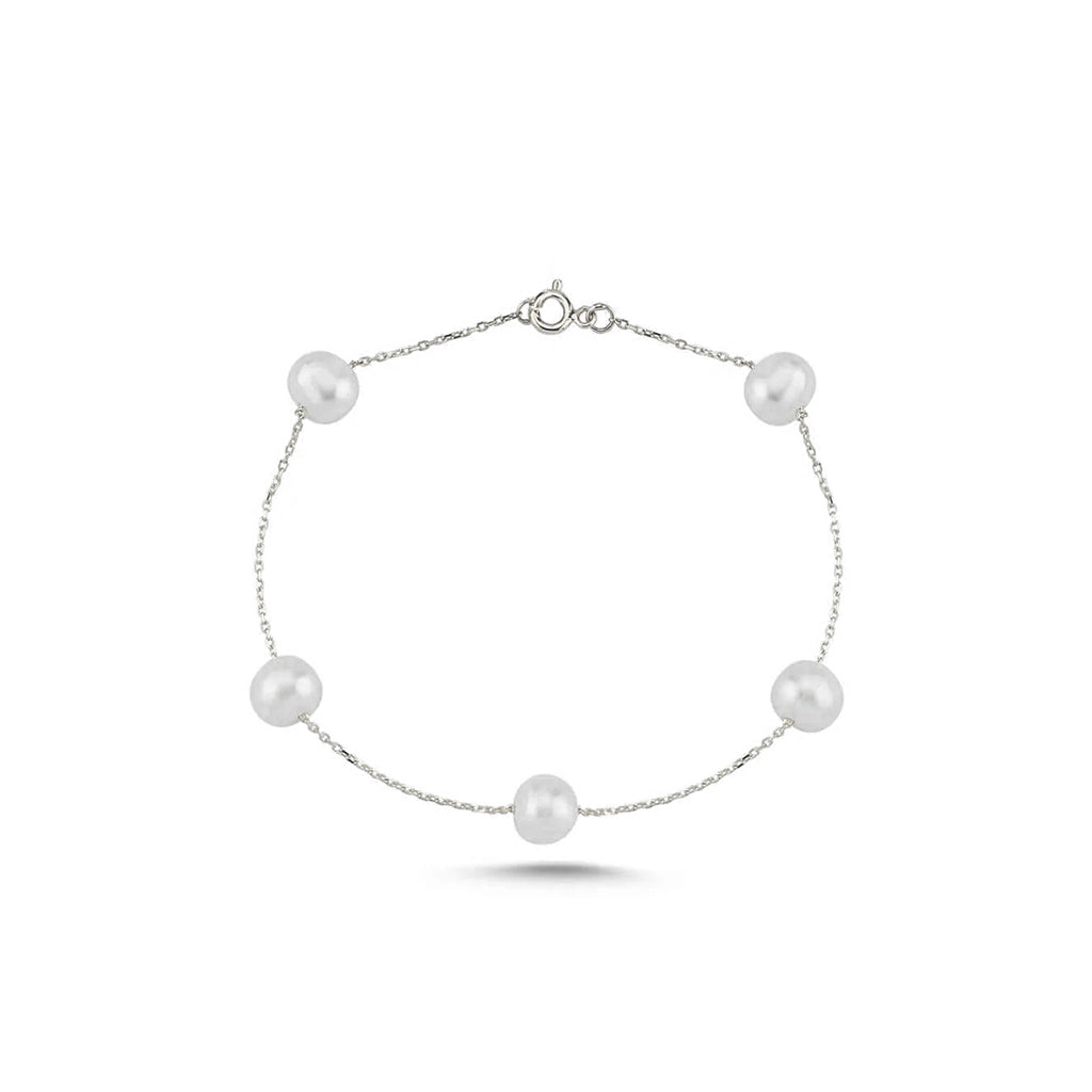 White Baroque Pearl Bracelet